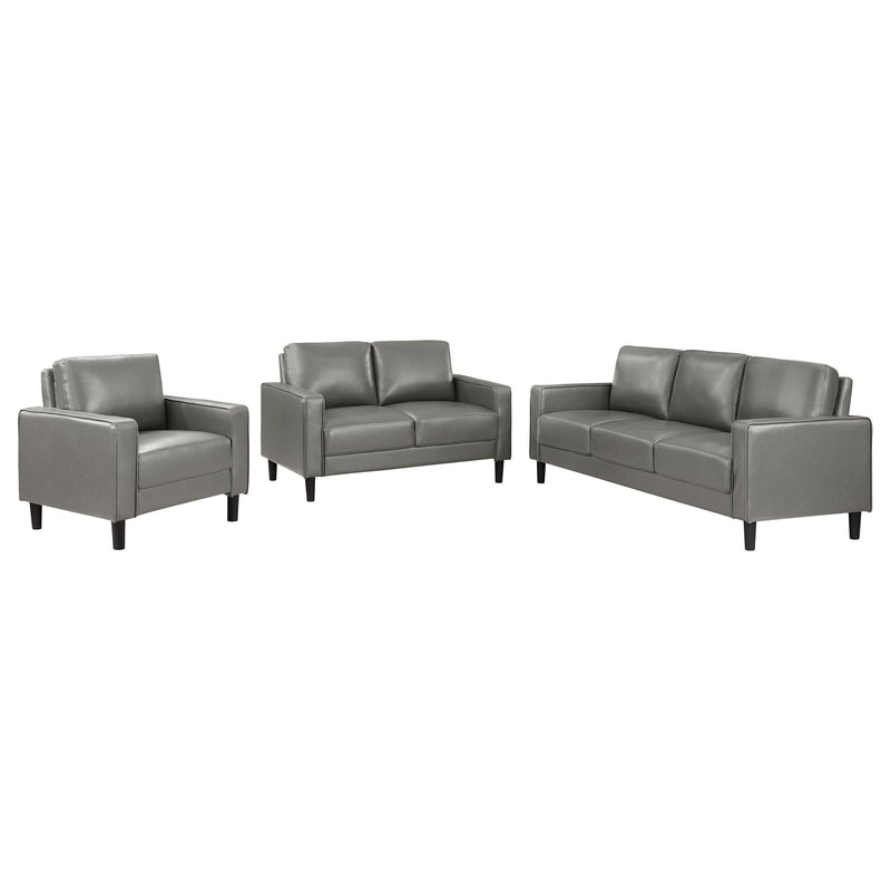 Ruth 3-piece Upholstered Track Arm Sofa Set