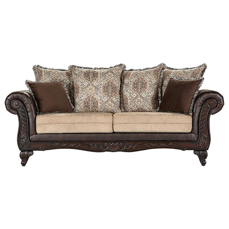 Elmbrook 2-piece Upholstered Rolled Arm Sofa Set