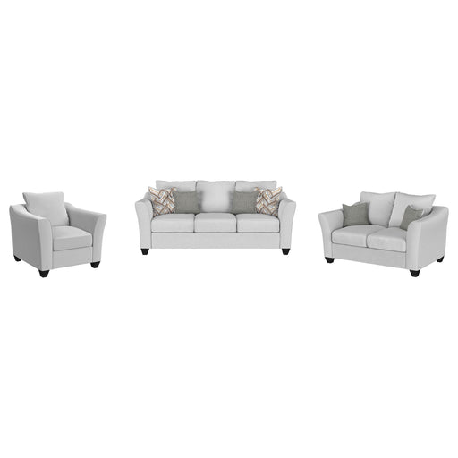 Salizar 3-piece Upholstered Flared Arm Sofa Set Sand - alternate view