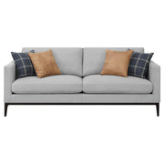 Apperson 3-piece Upholstered Track Arm Sofa Set Light Grey - detail 4