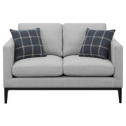 Apperson 3-piece Upholstered Track Arm Sofa Set Light Grey - detail 7