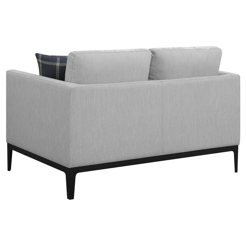 Apperson 3-piece Upholstered Track Arm Sofa Set Light Grey - detail 8