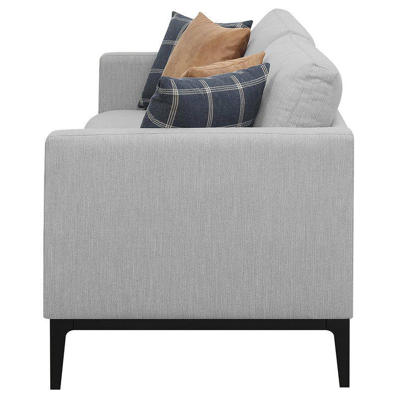 Apperson Upholstered Track Arm Sofa Light Grey - detail 5