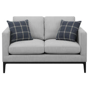 Apperson Upholstered Track Arm Loveseat Light Grey - detail 3