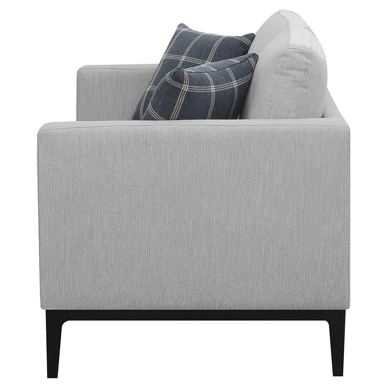 Apperson Upholstered Track Arm Loveseat Light Grey - detail 5