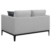 Apperson Upholstered Track Arm Loveseat Light Grey - detail 6