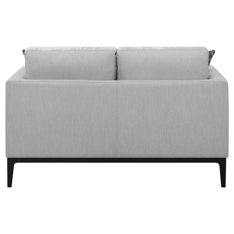 Apperson Upholstered Track Arm Loveseat Light Grey - detail 7