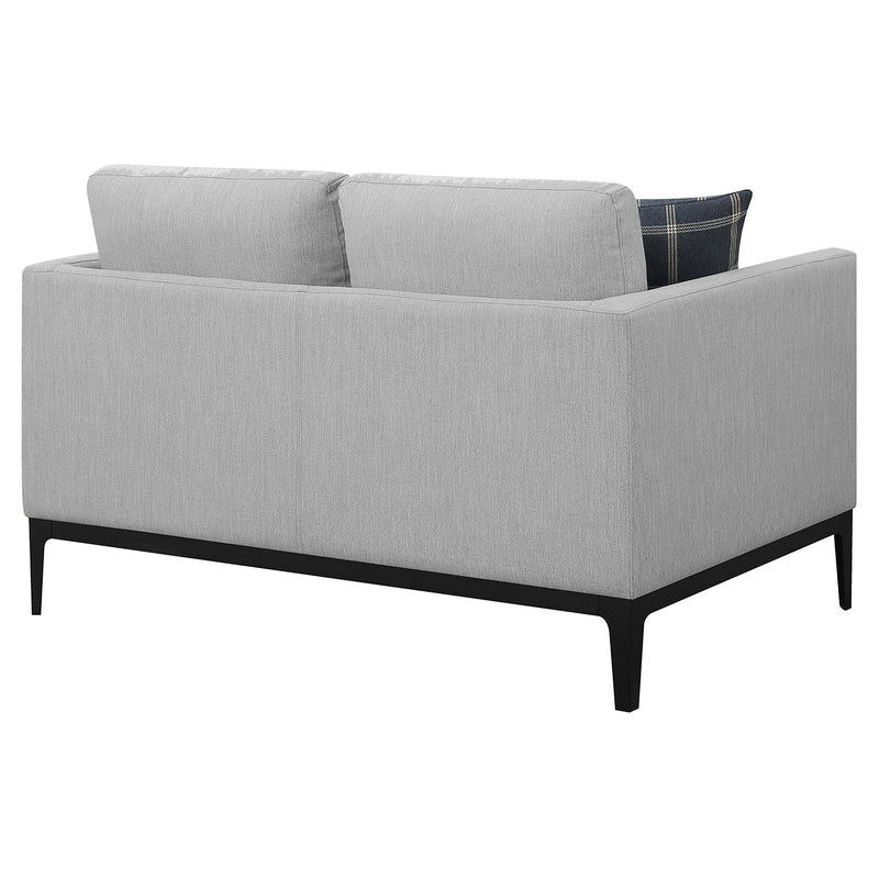 Apperson Upholstered Track Arm Loveseat Light Grey - detail 8