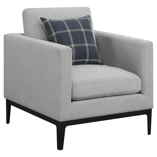 Apperson Upholstered Track Arm Accent Chair Light Grey - alternate view