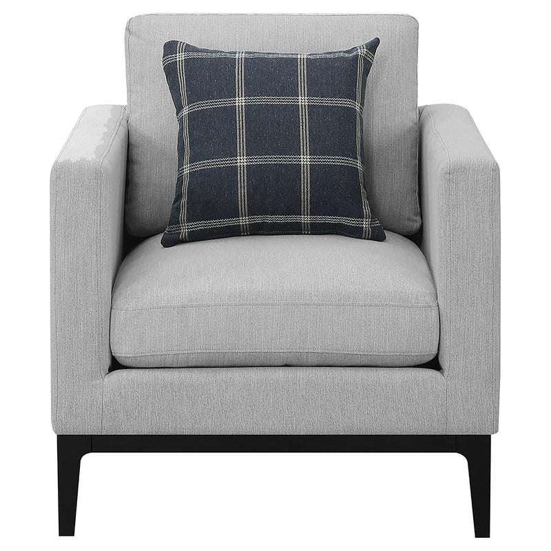 Apperson Upholstered Track Arm Accent Chair Light Grey - detail 3