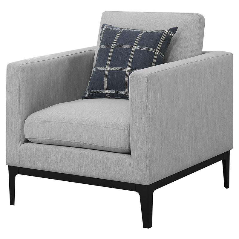 Apperson Upholstered Track Arm Accent Chair Light Grey - detail 4
