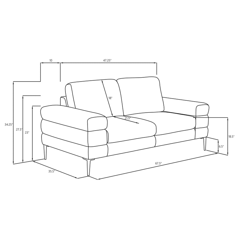 Jessel 3-piece Chenille Upholstered Sofa Set
