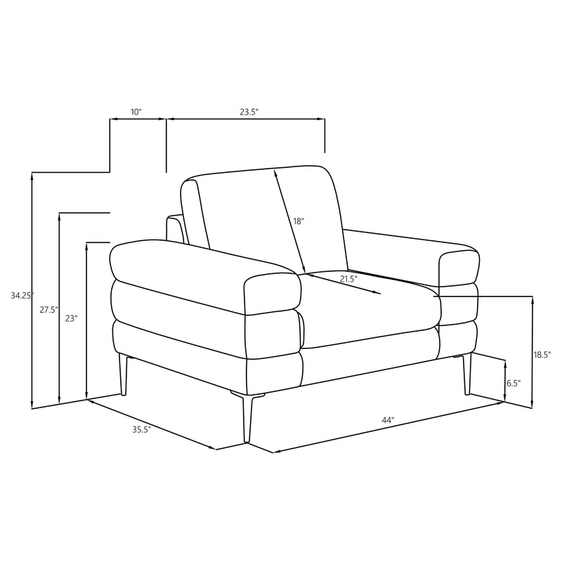 Jessel 3-piece Chenille Upholstered Sofa Set