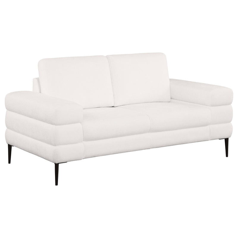 Jessel Chenille Upholstered Track Arm Loveseat