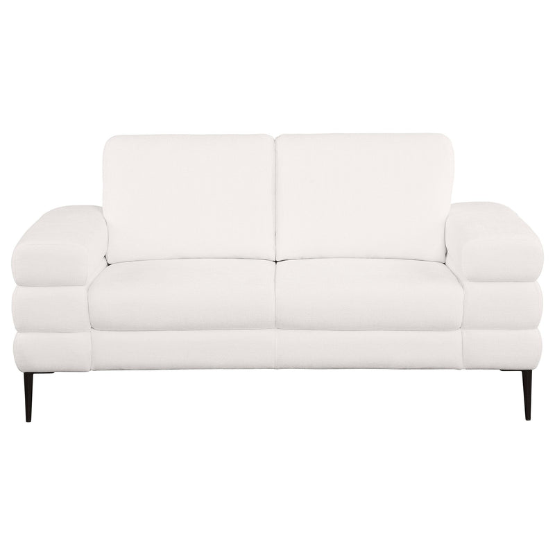 Jessel Chenille Upholstered Track Arm Loveseat