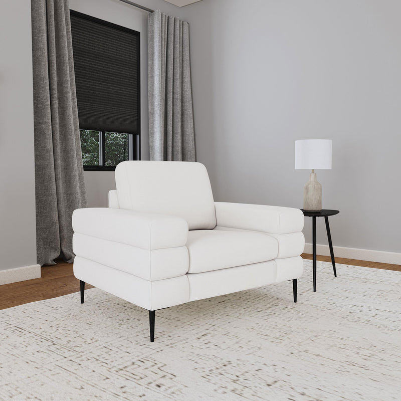 Jessel Chenille Upholstered Track Arm Chair