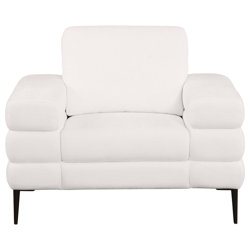 Jessel Chenille Upholstered Track Arm Chair