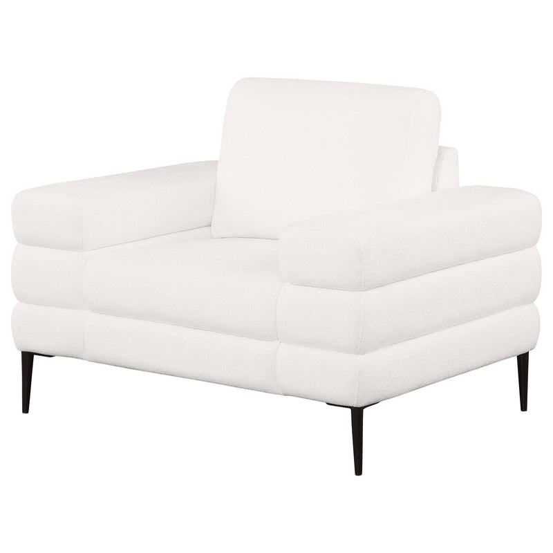 Jessel Chenille Upholstered Track Arm Chair