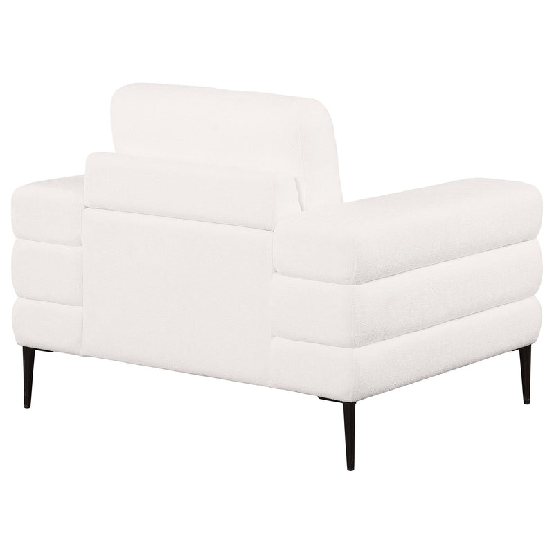 Jessel Chenille Upholstered Track Arm Chair