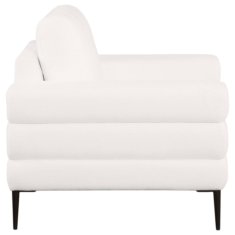 Jessel Chenille Upholstered Track Arm Chair