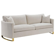 Corliss 3-piece Upholstered Arched Arm Sofa Set Beige - detail 3