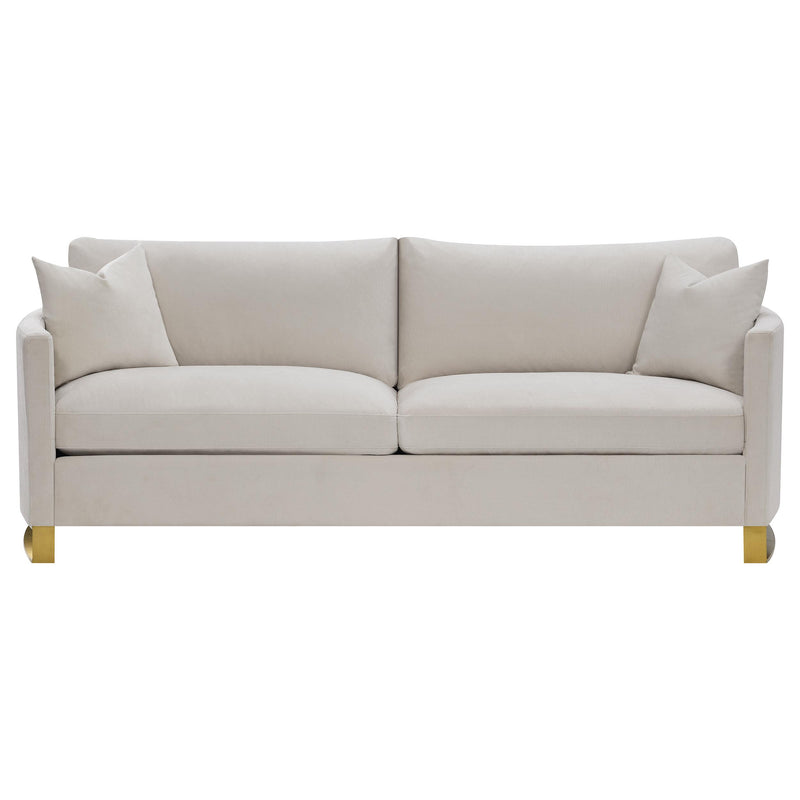 Corliss 3-piece Upholstered Arched Arm Sofa Set Beige - detail 4