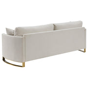 Corliss 3-piece Upholstered Arched Arm Sofa Set Beige - detail 5