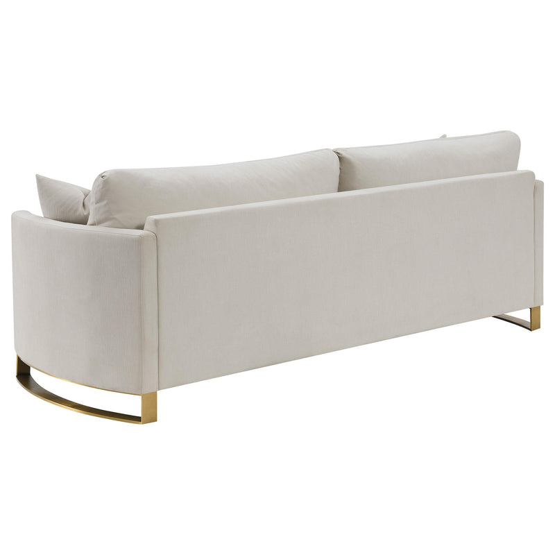 Corliss 3-piece Upholstered Arched Arm Sofa Set Beige - detail 5