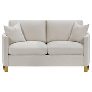 Corliss 3-piece Upholstered Arched Arm Sofa Set Beige - detail 7