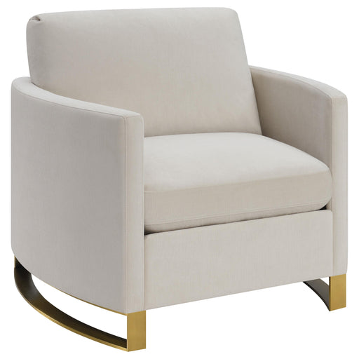 Corliss Upholstered Curved Track Arm Chair Beige - alternate view