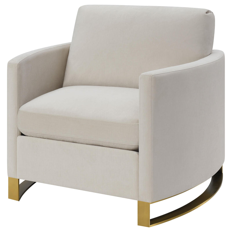 Corliss Upholstered Curved Track Arm Chair