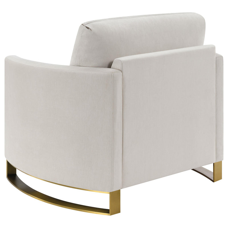 Corliss Upholstered Curved Track Arm Chair
