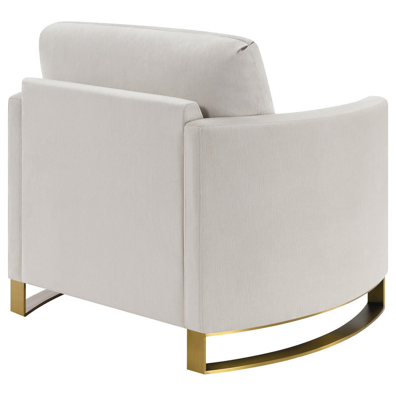 Corliss Upholstered Curved Track Arm Chair