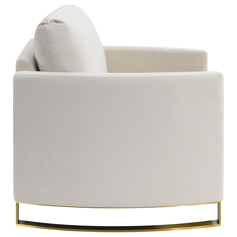 Corliss Upholstered Curved Track Arm Chair