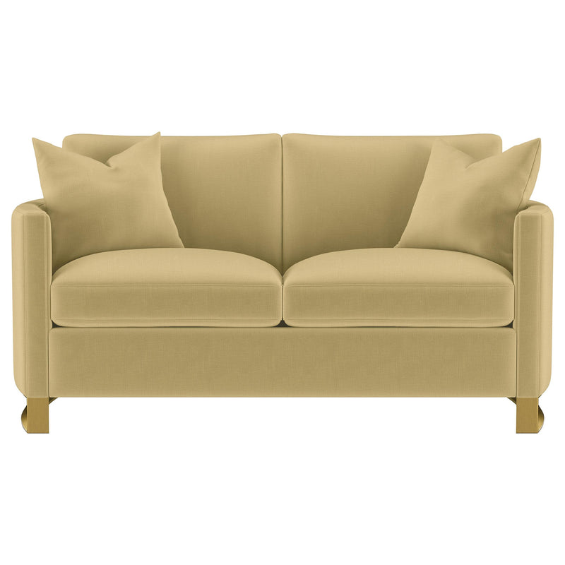 Corliss Upholstered Curved Track Arm Loveseat