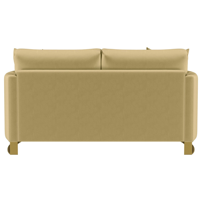 Corliss Upholstered Curved Track Arm Loveseat