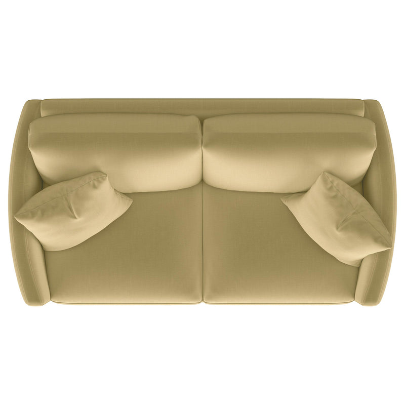 Corliss Upholstered Curved Track Arm Loveseat
