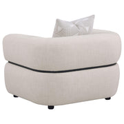 Jeanette 3-piece Fabric Upholstered Round Arm Sofa Set Beige - detail 8