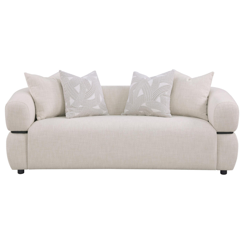 Jeanette 84-inch Fabric Upholstered Round Arm Sofa