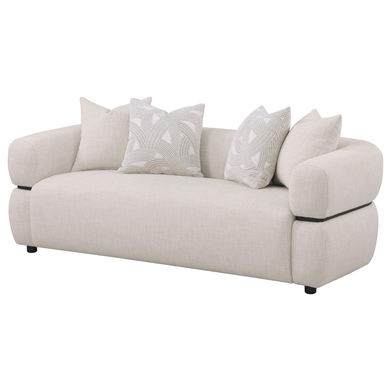 Jeanette 84-inch Fabric Upholstered Round Arm Sofa