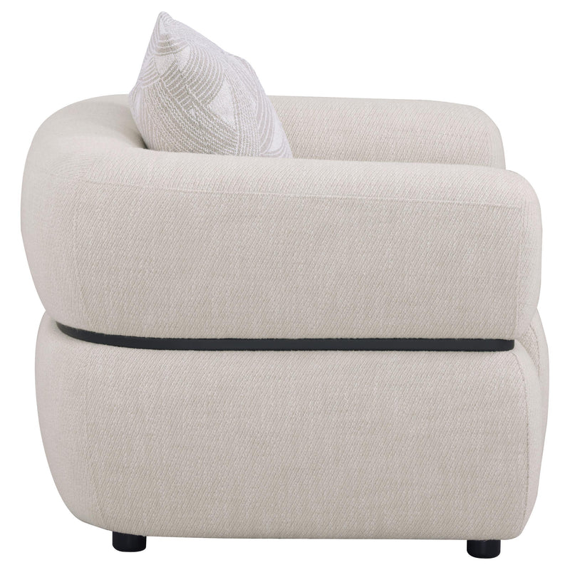 Jeanette Fabric Upholstered Round Arm Accent Chair