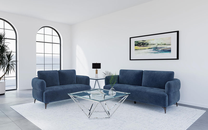 Lively 2-piece Chenille Upholstered Sofa Set
