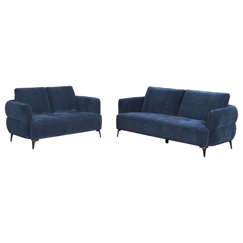 Lively 2-piece Chenille Upholstered Sofa Set