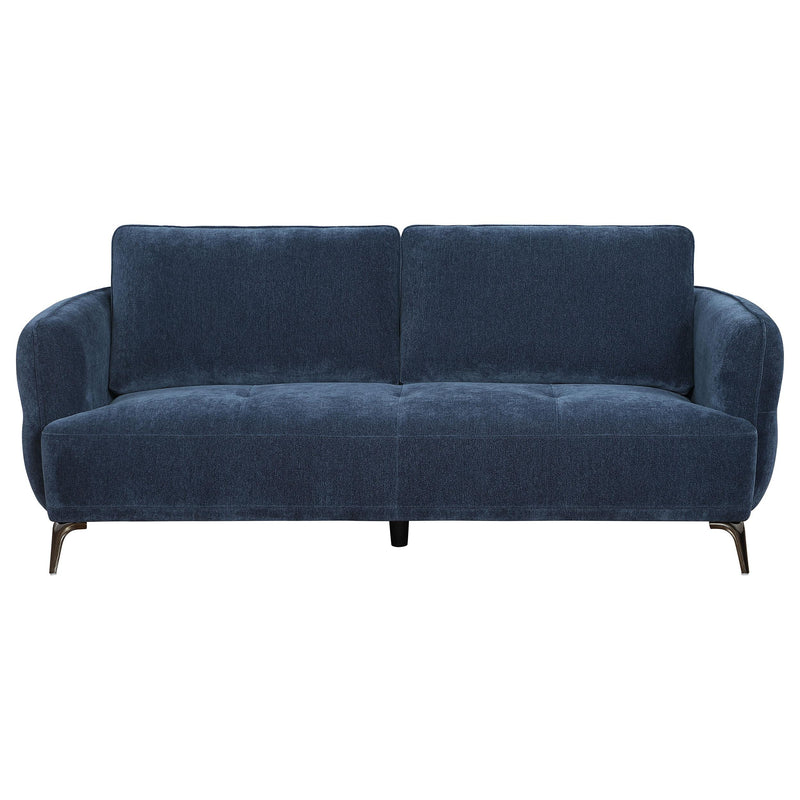 Lively Chenille Upholstered Modern Track Arm Sofa