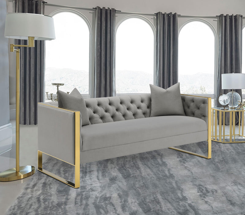 Eastbrook Velvet Upholstered Tufted Sofa