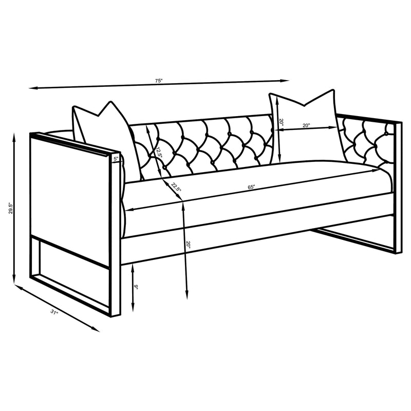 Eastbrook Velvet Upholstered Tufted Sofa