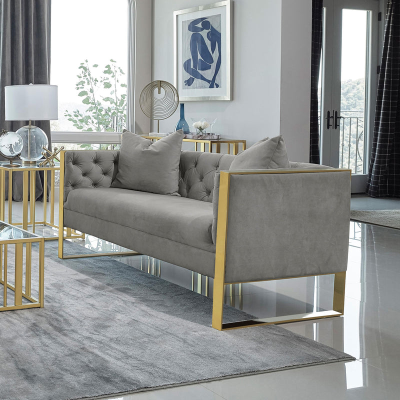 Eastbrook Velvet Upholstered Tufted Loveseat