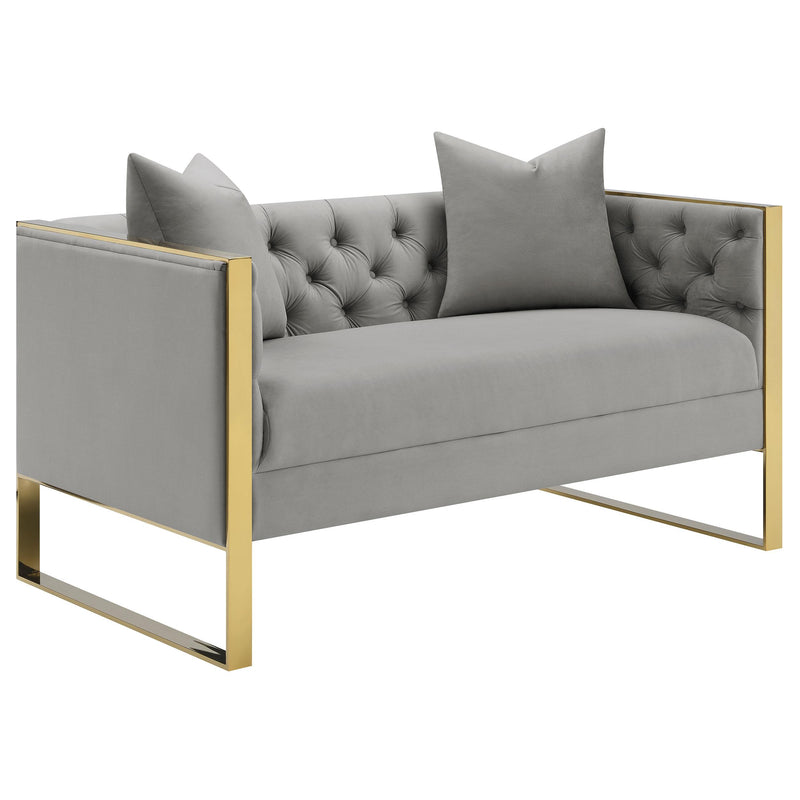 Eastbrook Velvet Upholstered Tufted Loveseat