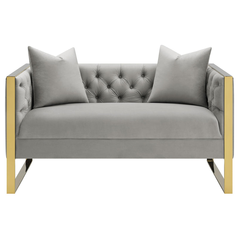 Eastbrook Velvet Upholstered Tufted Loveseat