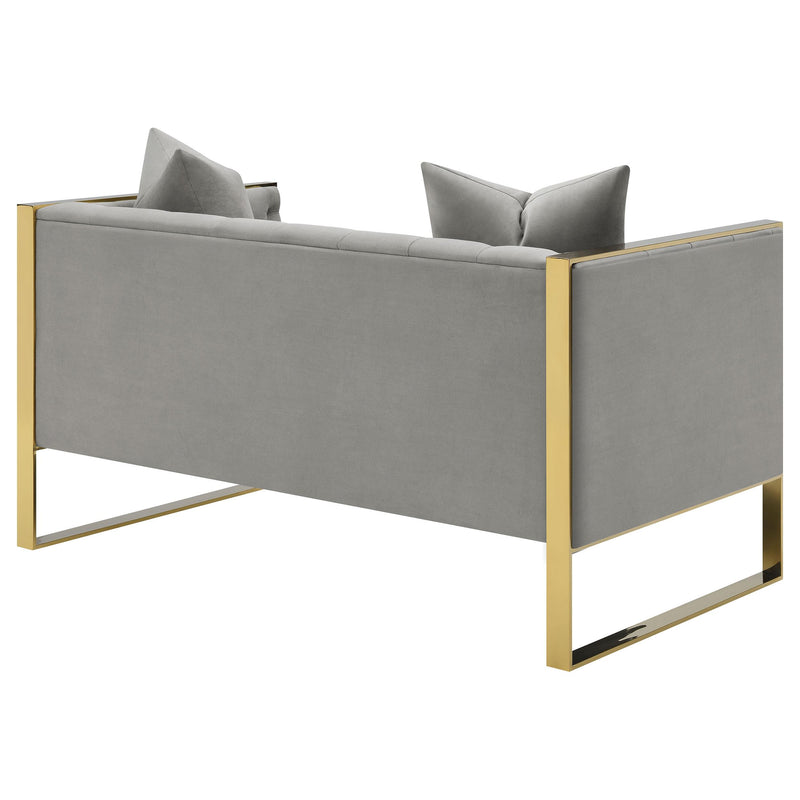 Eastbrook Velvet Upholstered Tufted Loveseat